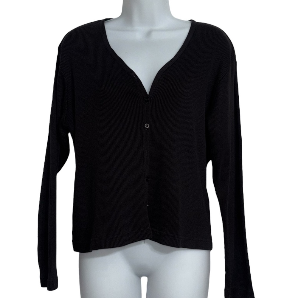 Vintage Fashion Bug Black Button-Up Cardigan